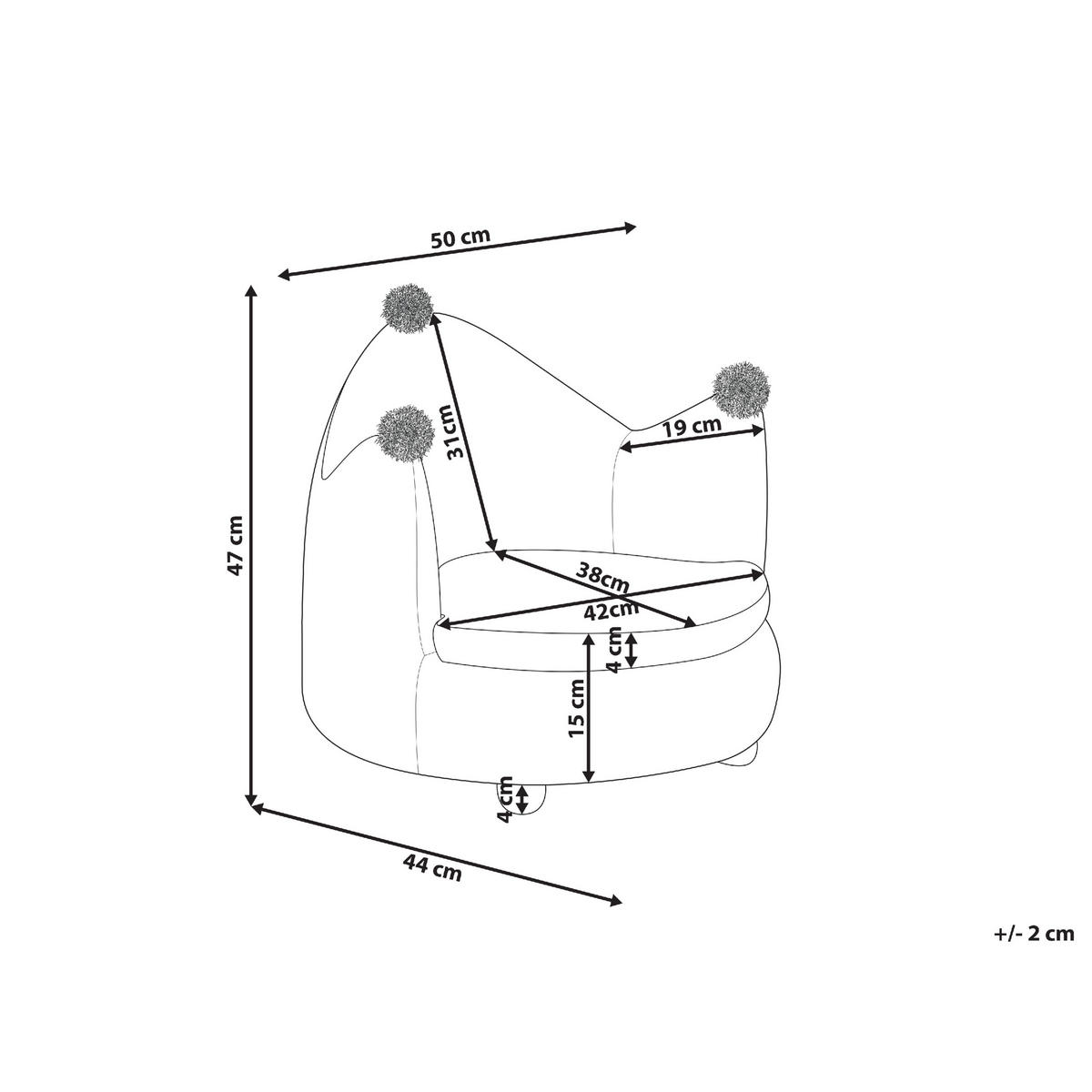KINDERSESSEL Senfgelb Vega - Gelb/Schwarz, Textil (50/47/44cm) - Beliani