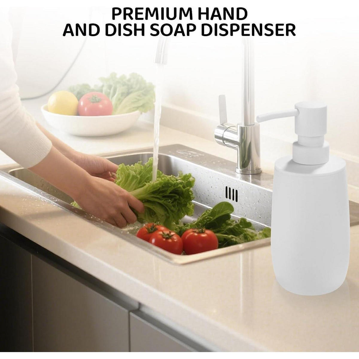 SEIFENSPENDER Weiß ABS 300 ml - Weiß, Kunststoff (8/17.5/8cm)