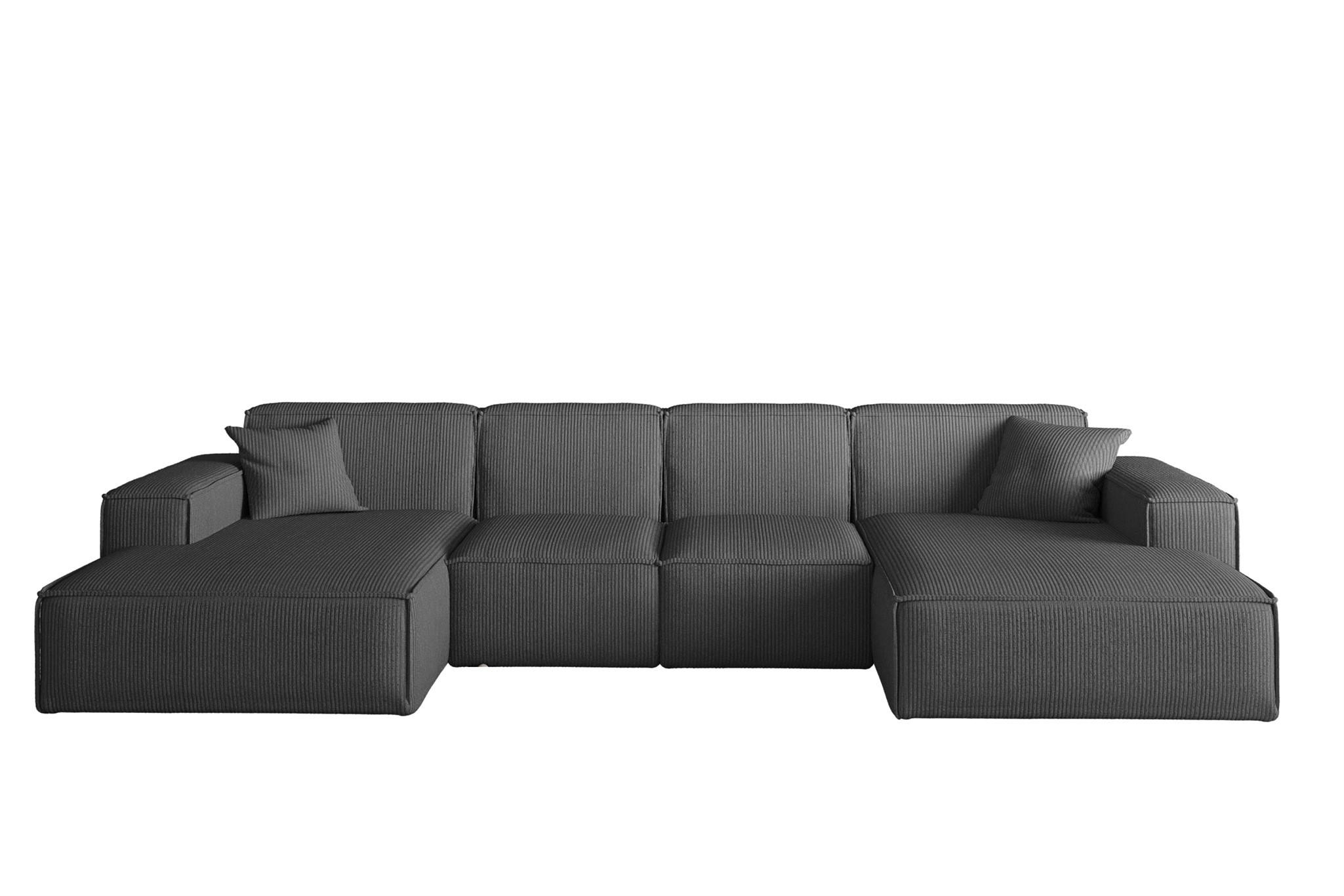 Fun Möbel Wohnlandschaft Anthrazit 342x73x165 cm