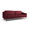 4-SITZER-SOFA Chenille Stoff Rot - Rot/Weinrot, Textil/Metall (238/80/95cm) - Makamii