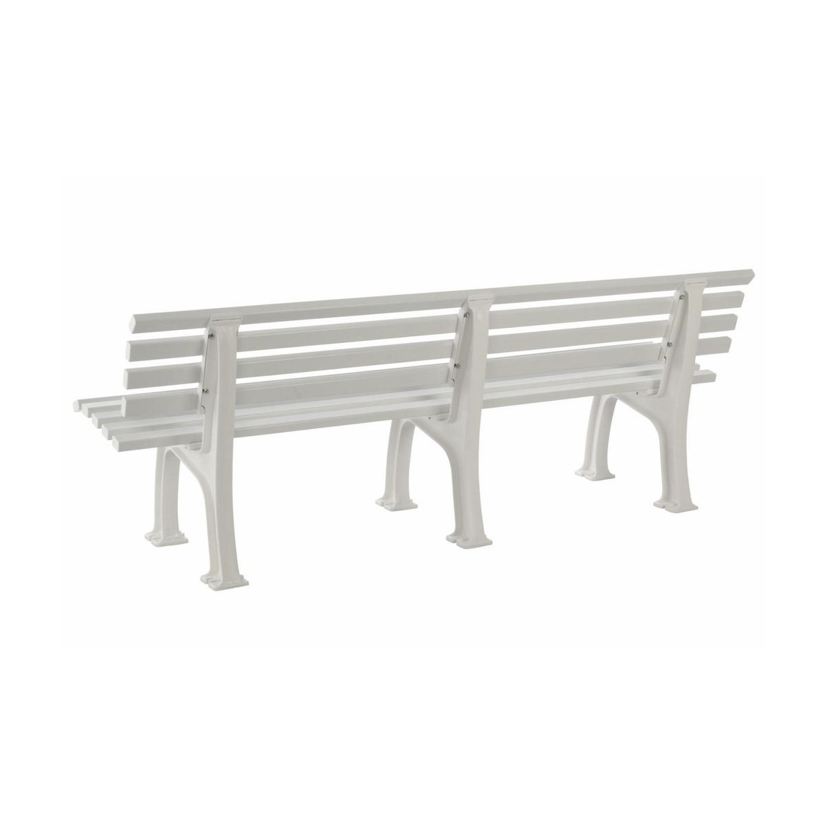 GARTENBANK Antigua 4 Sitzer Weiß 74 x 200 x 54 cm Witterungskunststoff & UV Beständiger Kunststoff - Weiß, Kunststoff (200/74/54cm) - PROREGAL