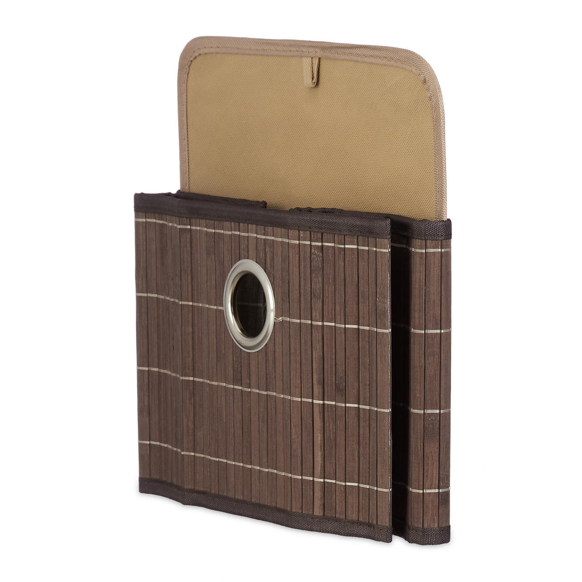 ÚLOŽNÝ koš - hnedá, kov/drevo (31/20/31cm) - Relaxdays