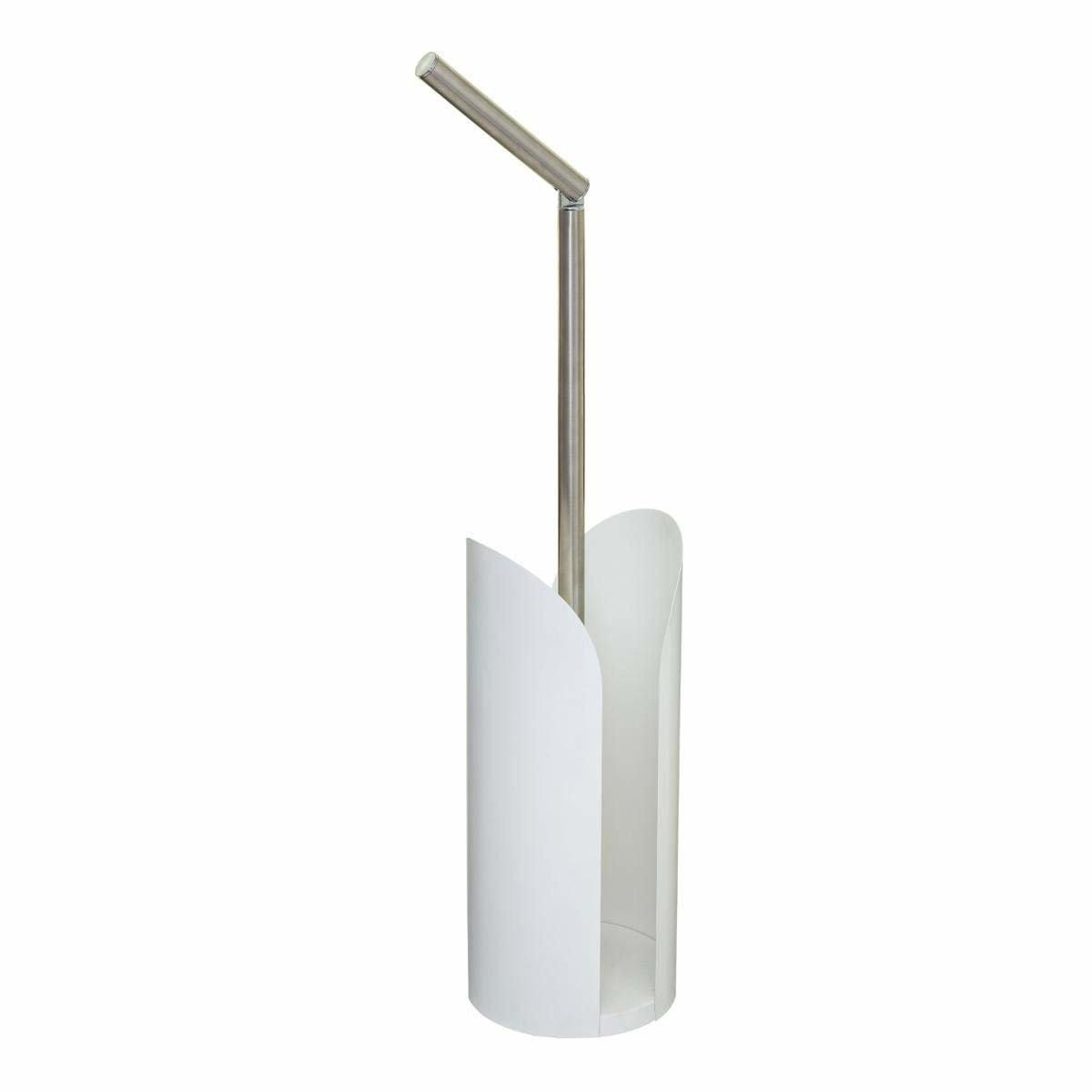 TOILETTENPAPIERSTÄNDER mit Ablage für Ersatzrollen 15/15/58 cm - Weiß, Metall (15/58/15cm) - 5five Simply Smart