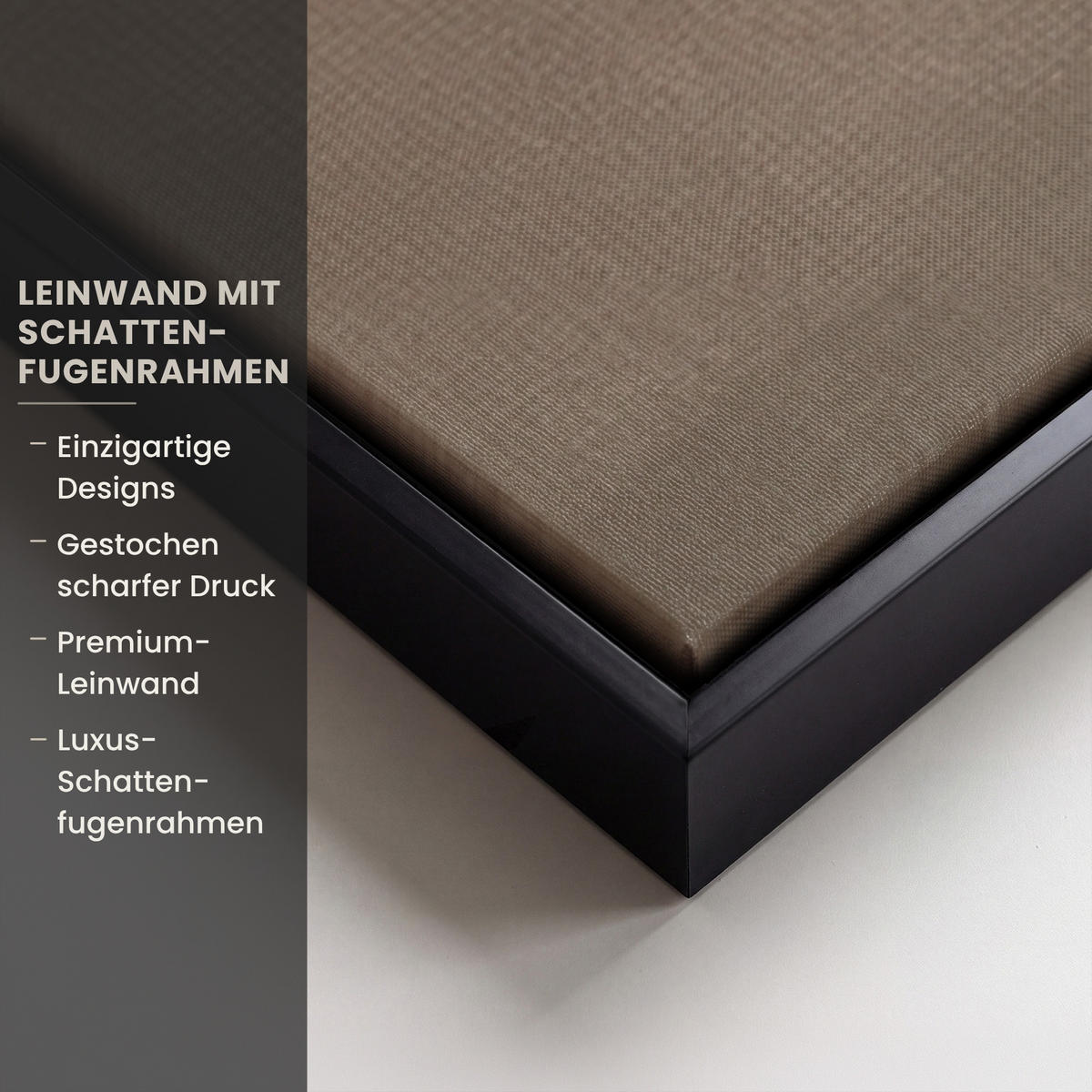 LEINWAND Bilder mit Rahmen - Farbe - Braun - Japandi - 150x100 - Kupferfarben, Textil (150/100cm) - MuchoWow