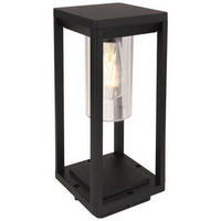 LED STEHLEUCHTE ALU Schwarz-matt Klar - Schwarz, Metall (15/15/35cm)