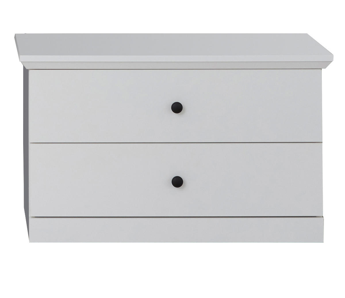 GARDEROBENBANK weiß 81 x 49 cm, Sitzbank mit Schubkästen - Silberfarben/Weiß, Holzwerkstoff/Metall (81/49/41cm) - Top.Furn