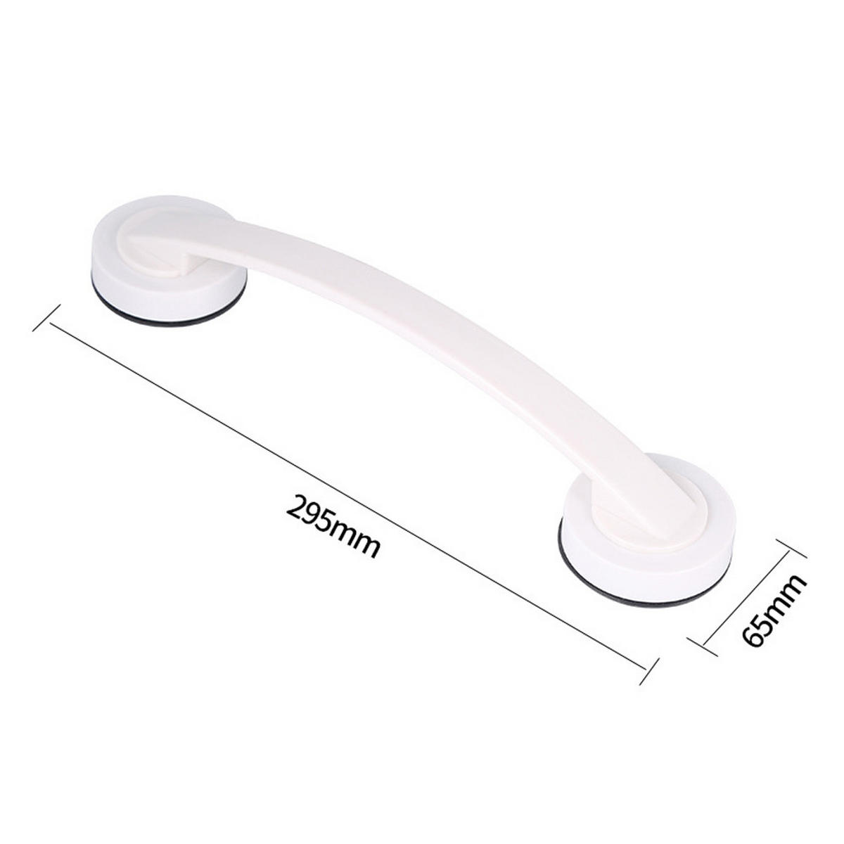 HALTEGRIFF Selbstklebend Mit Saugnapf Für Türen, Schubladen und WC - Weiß, Kunststoff (6.5/6.5/29.5cm)