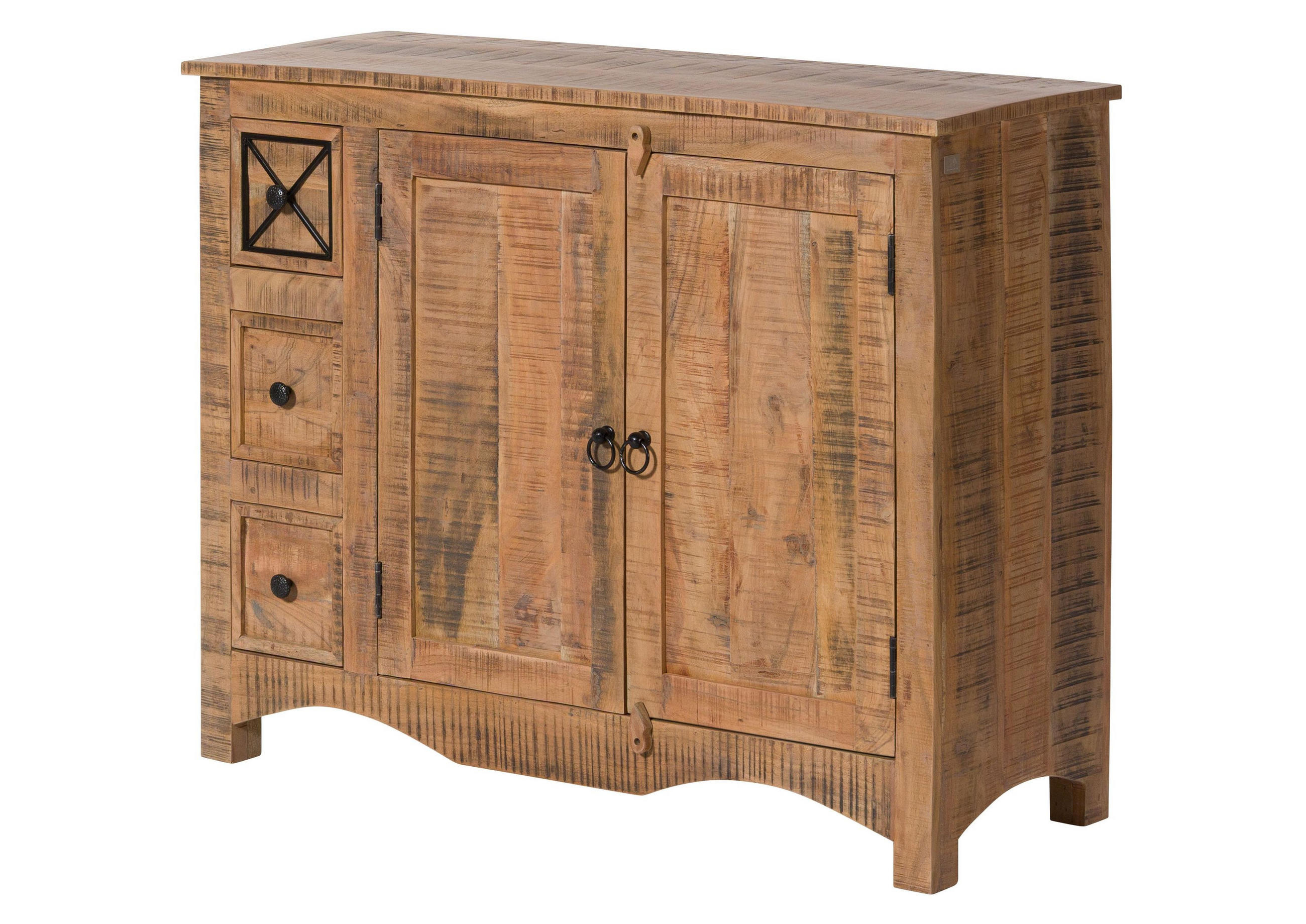 KOMMODE Akazie 110x40x85 natur versiegelt NATURE OF SPIRIT #217 - Braun, Holz (110/85/40cm) - Massivmoebel24