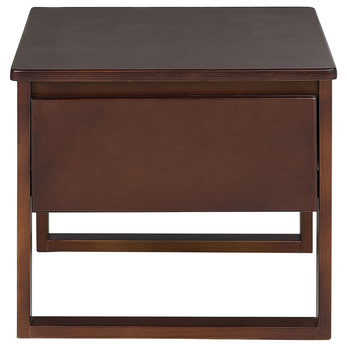 NACHTTISCH Kiefernholz dunkelbraun rechteckig 41/50 cm Giulia - Dunkelbraun, Holz (50/43/41cm) - Beliani