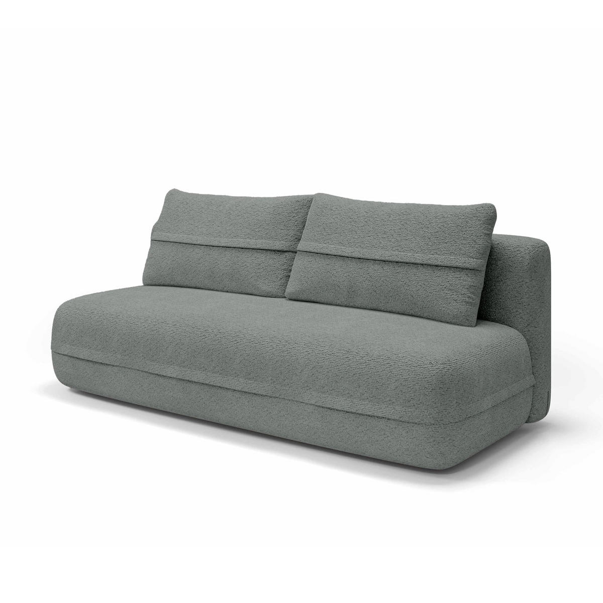 SOFA Lento Grau - Grau, Textil (206/95/100cm) - Pillovely