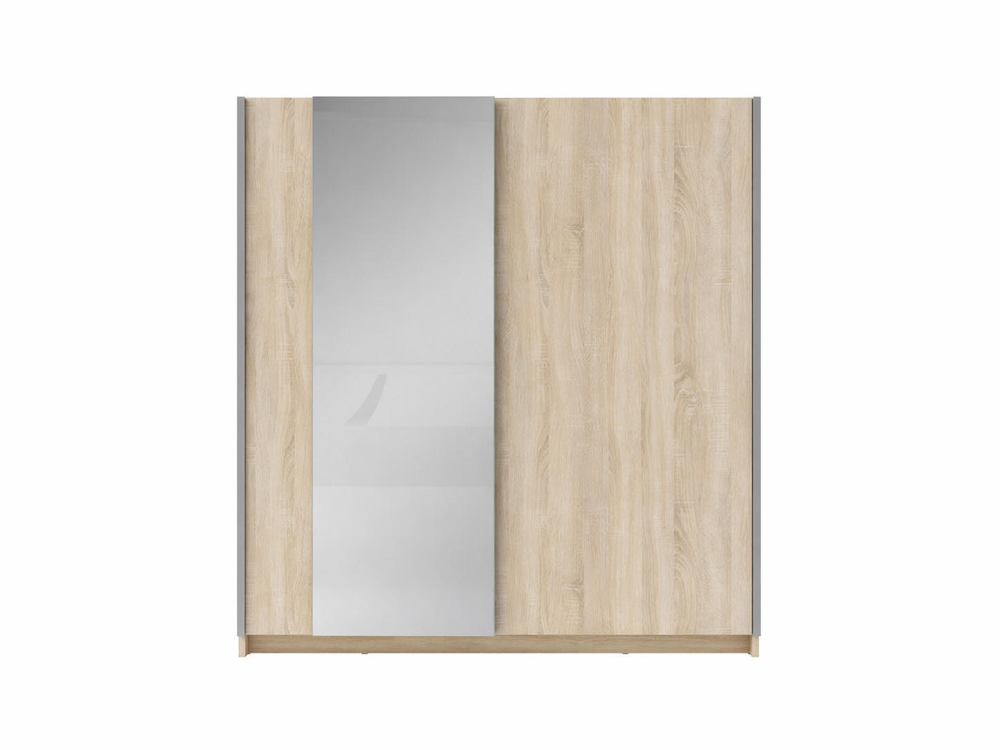 SCHWEBETÜRENSCHRANK 2-Türen 180 cm mit Spiegel in Sonoma - Sonoma Eiche, Holzwerkstoff (62/198.5/180.6cm) - Home Collective