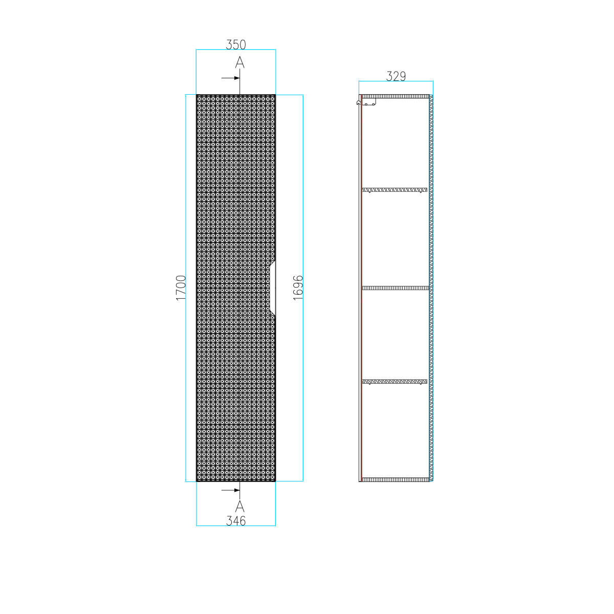 ZÁVĚSNÝ SLOUPEK Mallory Béžová a dřevo - hnědá, kompozitní dřevo (35/170/33cm) - Petits-meubles