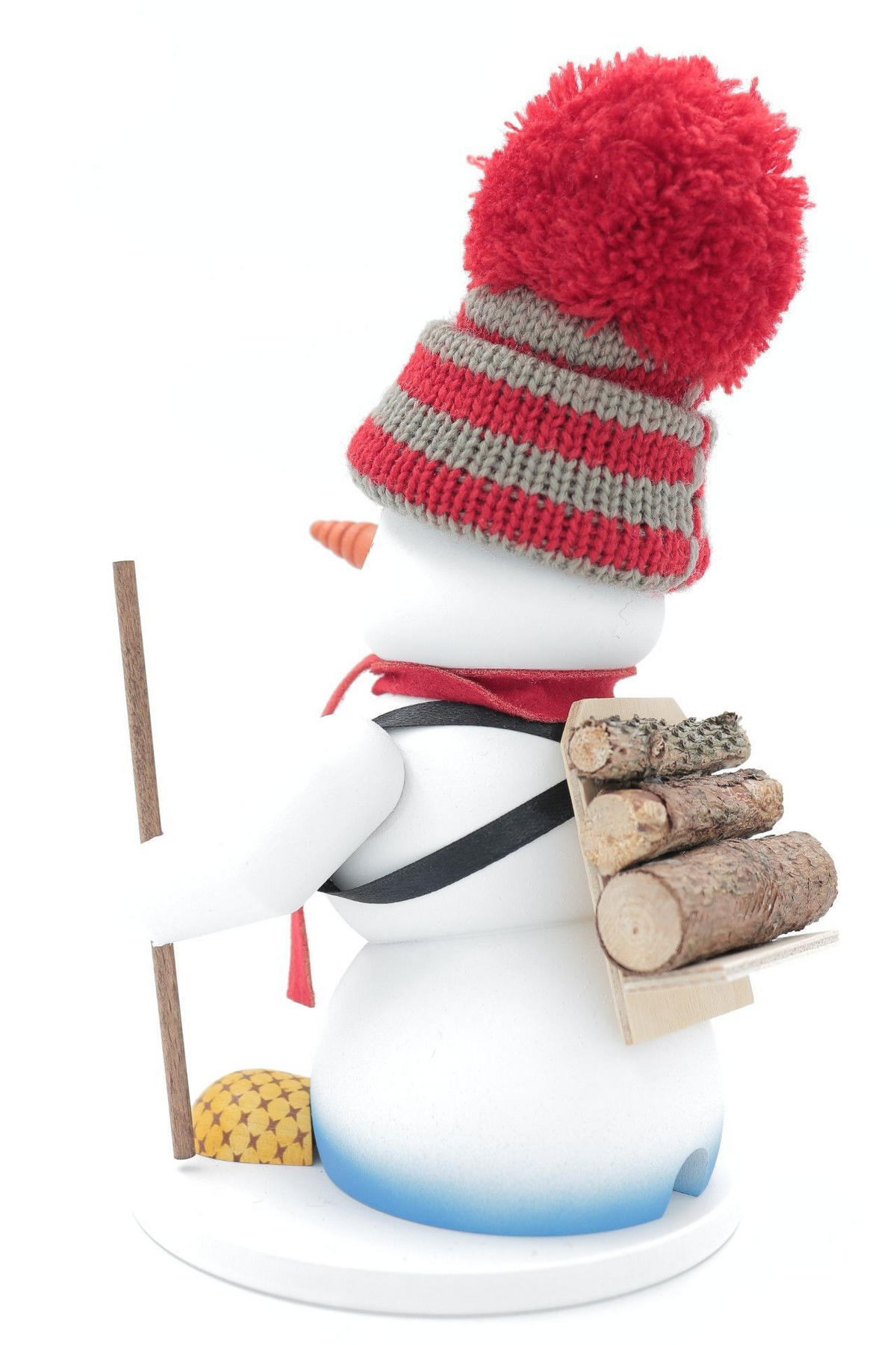 RAUCHFIGUR Schneemann Weiß Schneemann mit Hund 19 cm - Multicolor, Holz (15/19/0.1cm)