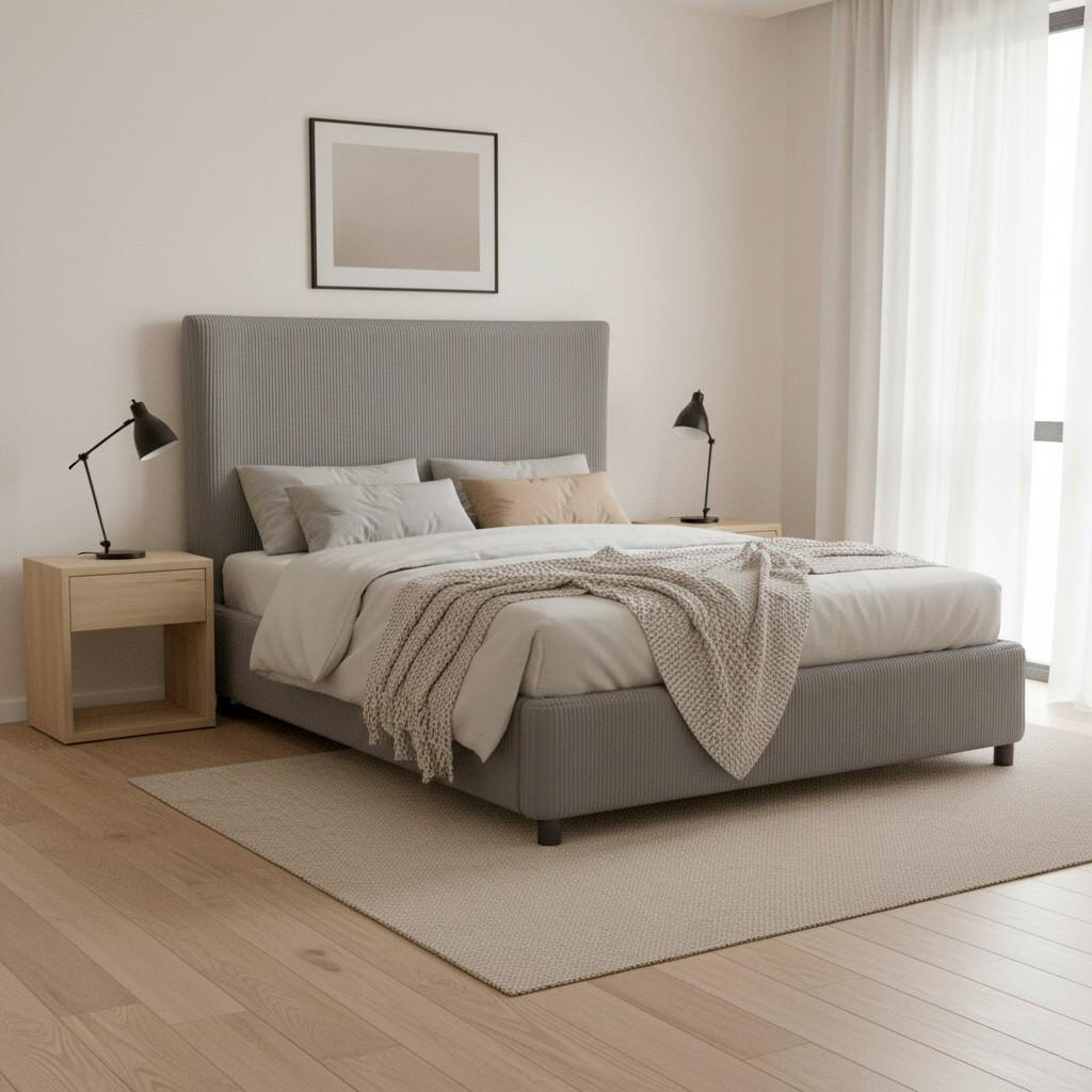 Bessagi Home Polsterbett Grau