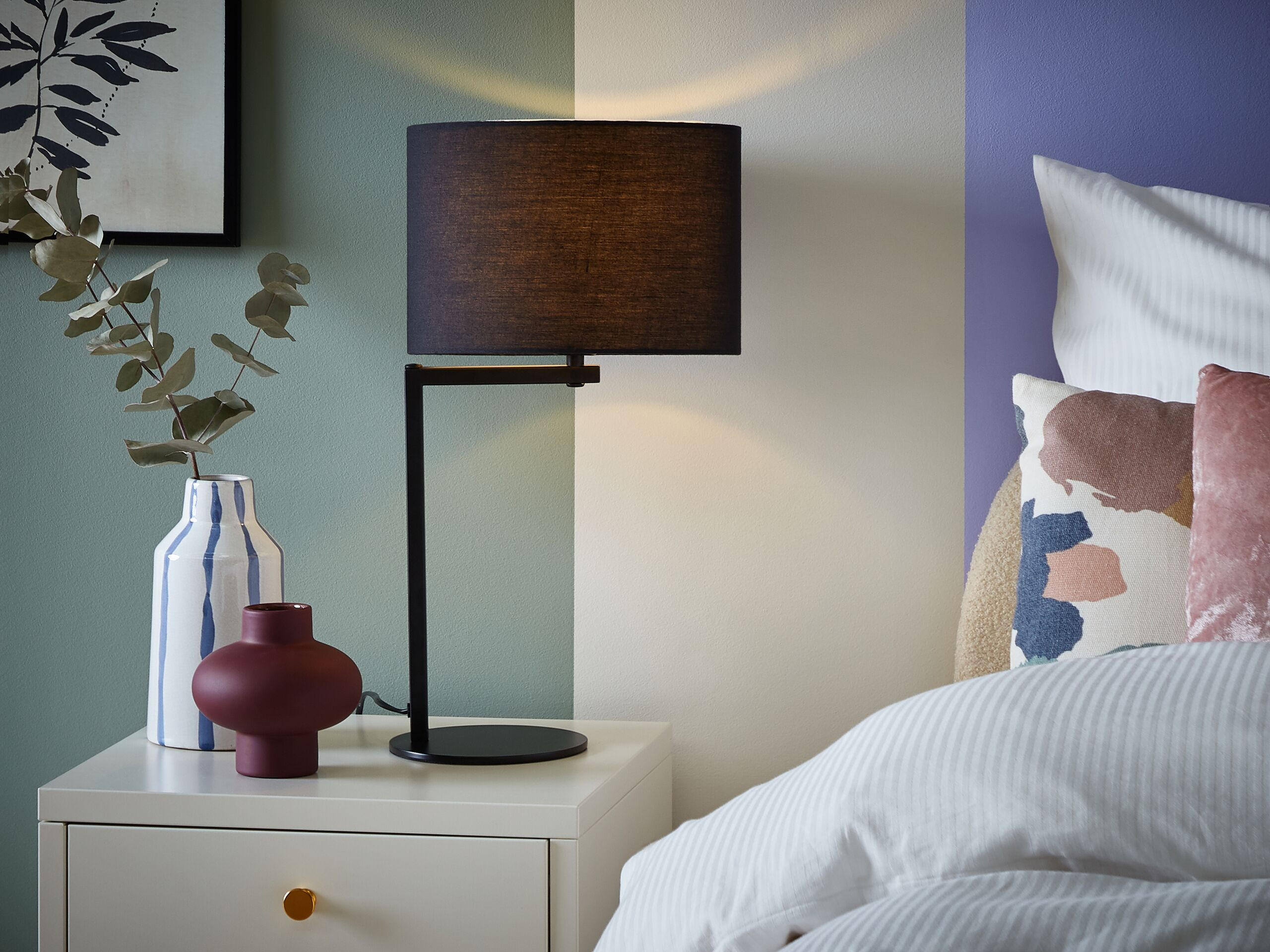 TISCHLEUCHTE Baldwin 26/26/49 cm - Schwarz, Metall (26/26/49cm) - Beliani