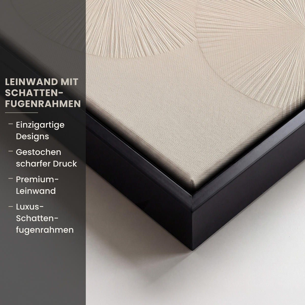 LEINWAND Bilder mit Rahmen - Japandi - Beige - Modern - 30x40 - Ecru, Textil (30/40cm) - MuchoWow