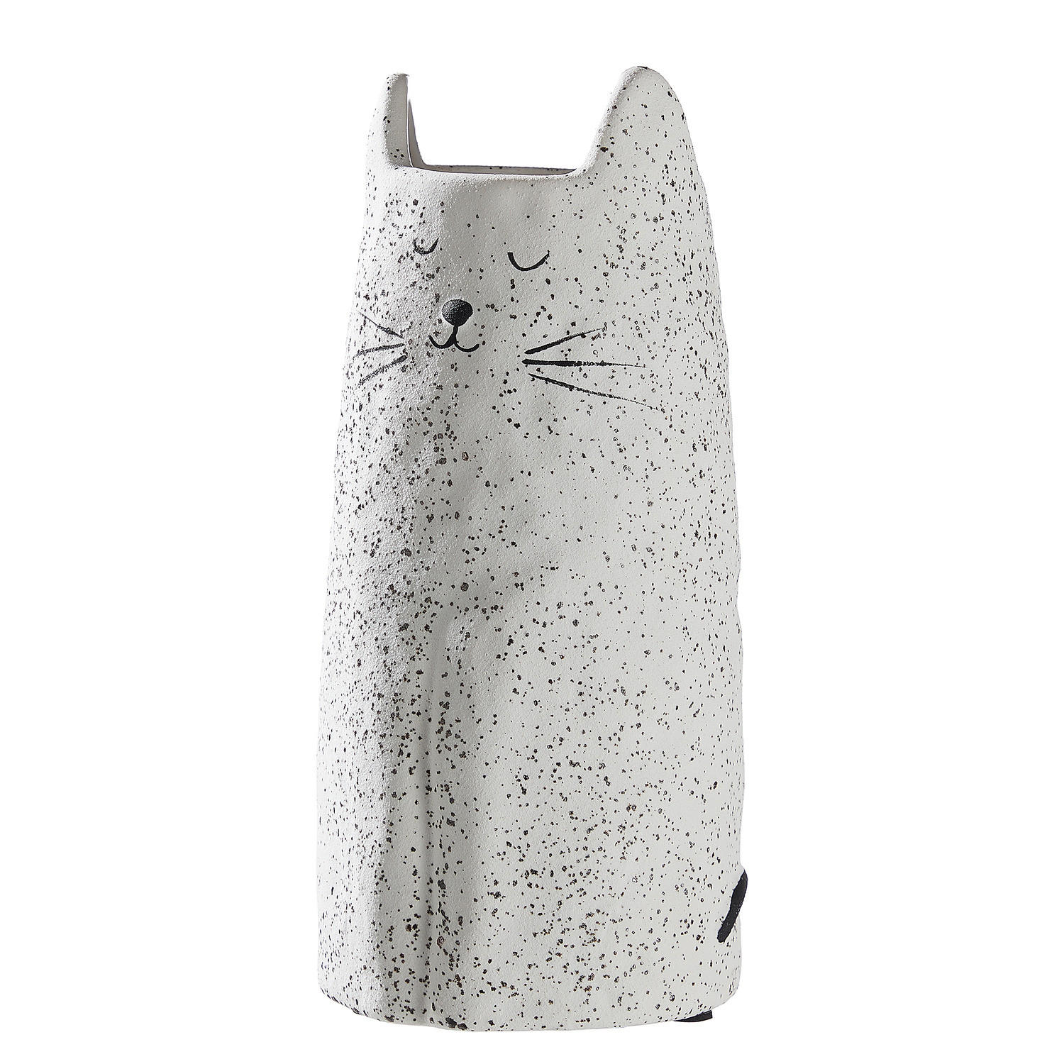 VASE Gato Katze 26 cm - Weiß, Keramik (26cm) - Butlers