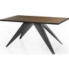 ESSTISCH Vance rechteckig ausziehbar, Lefkas Eiche 140-240/80/76 cm - Alteiche/Schwarz, Holzwerkstoff/Metall (140/80/76cm) - WFL GROUP