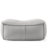 GARTENLOUNGE-HOCKER LOVIA Outdoof Pouf, Dunkelgrau/Weiß - Dunkelgrau, Textil (90/41/75cm) - KONSIMO®