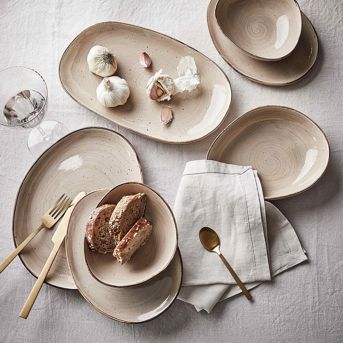 SERVIETTE Riga - Braun, Textil (42/42cm) - Butlers