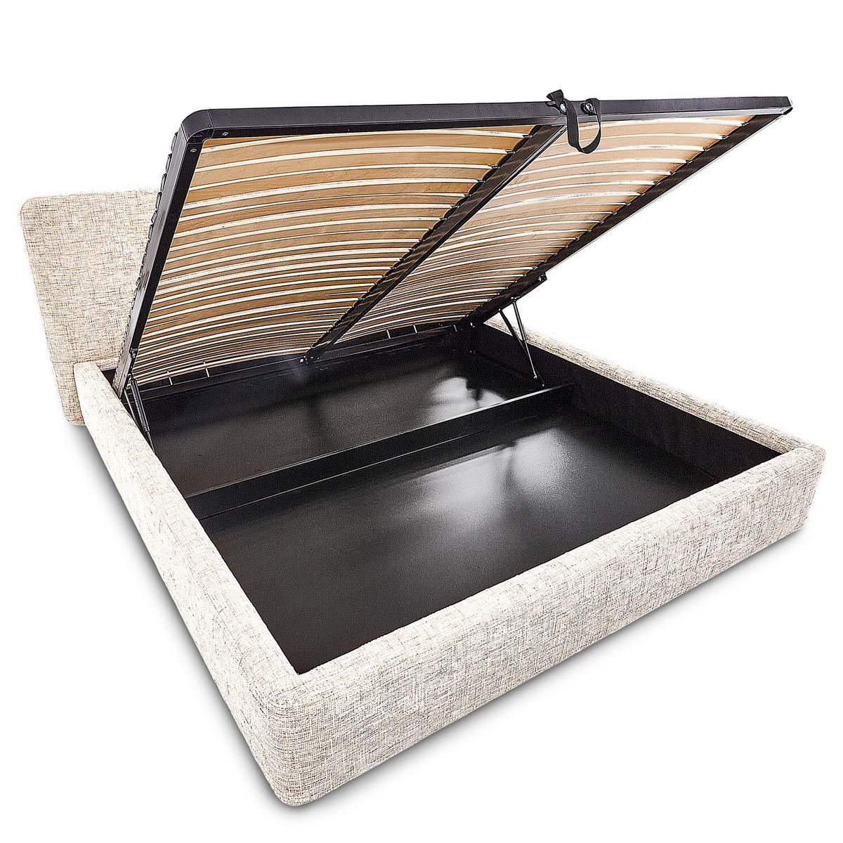 POLSTERBETT - Creme, Holz/Textil (140/200cm) - home24