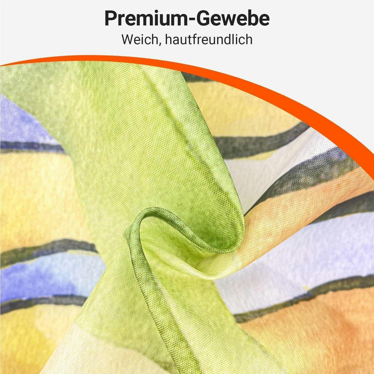 DUSCHVORHANG Seepferdchen Bemalt 180 x 200 cm - Multicolor, Textil (180/200cm)