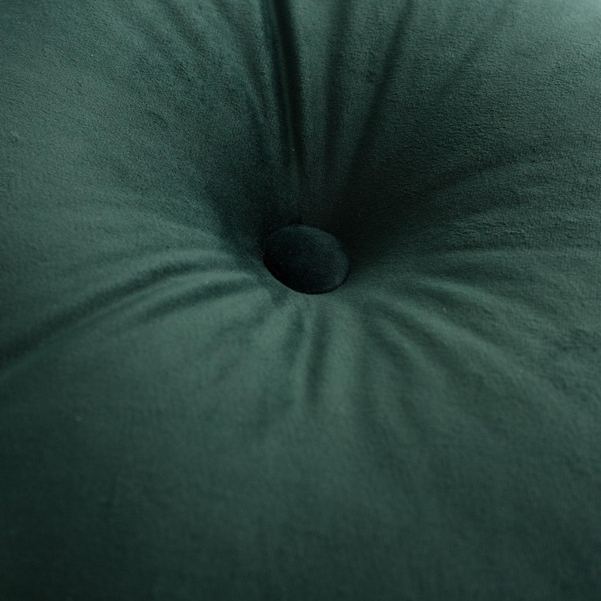 KISSEN Velvet rund, dunkelgrün, 37cm - Grün, Textil (37cm) - Dekoria