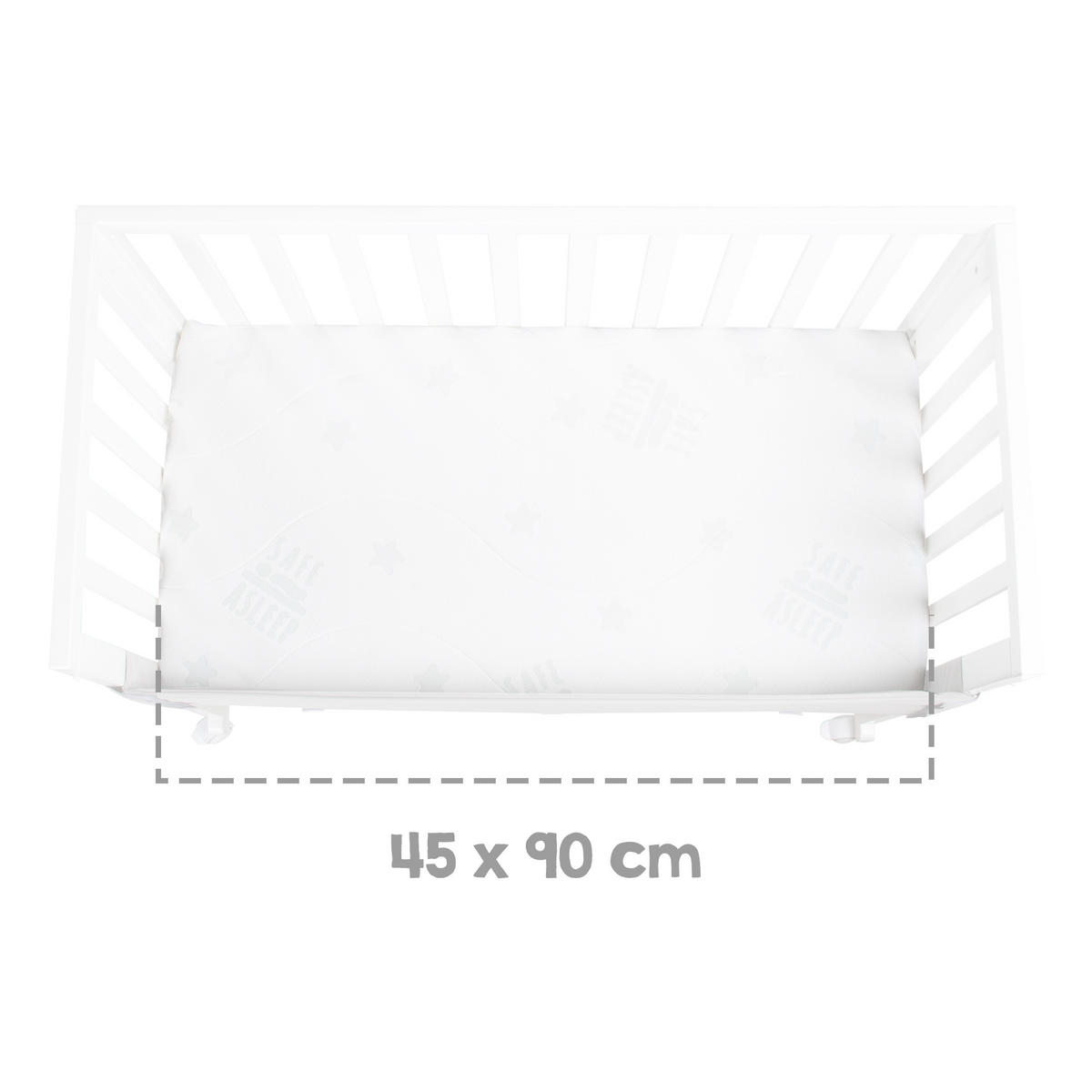 BEISTELLBETT 3in1 Set 90 x 45 cm - Weiß, Holzwerkstoff (45/90cm) - Roba