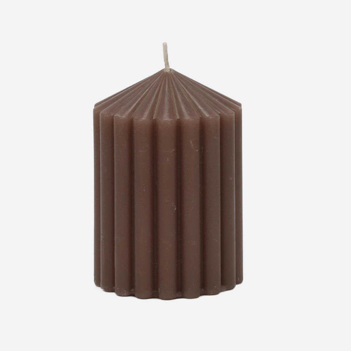 DEKOKERZE 7/7/10 cm - Braun, Paraffin (7/10/7cm) - Home Styling Collection