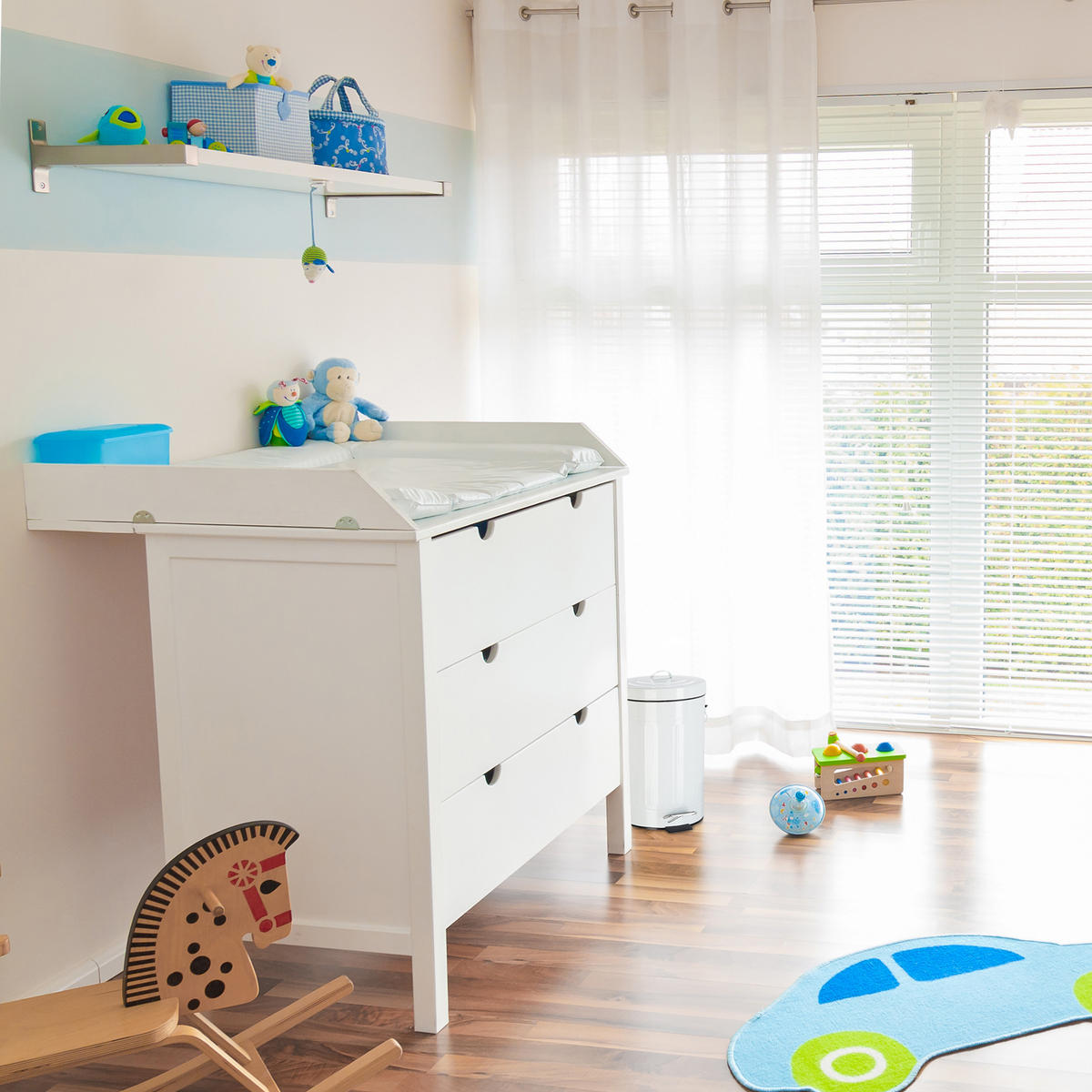 TRETEIMER - Weiß, Kunststoff/Metall (22/32.5/25cm) - Relaxdays