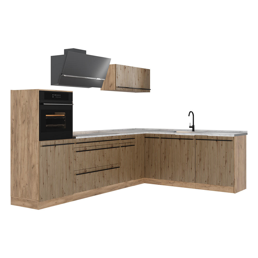 Vicco Eckküche Eiche Artisan, Honigeiche 287x206.8x60 cm