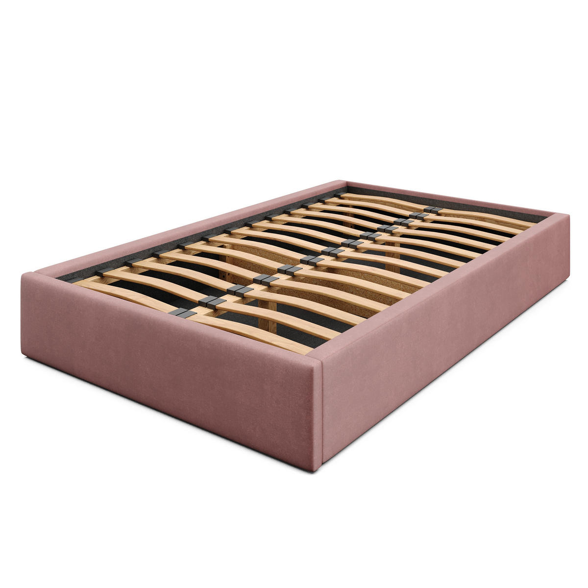 POLSTERBETT 120x200cm Bett mit Stauraum Lattenrost Altrosa - Altrosa, Holz/Holzwerkstoff (120/200cm) - Muralo