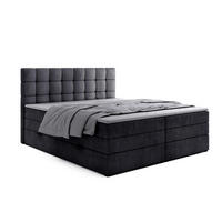 BOXSPRINGBETT Igella King Schwarz 140x200 cm mit Matrazen H3 & Topper - Schwarz, Holz (140/200cm) - Labett