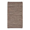 HANDWEBTEPPICH Madras, Leder & Hanf 120/180 cm - Braun, Leder (120/180cm) - Homescapes