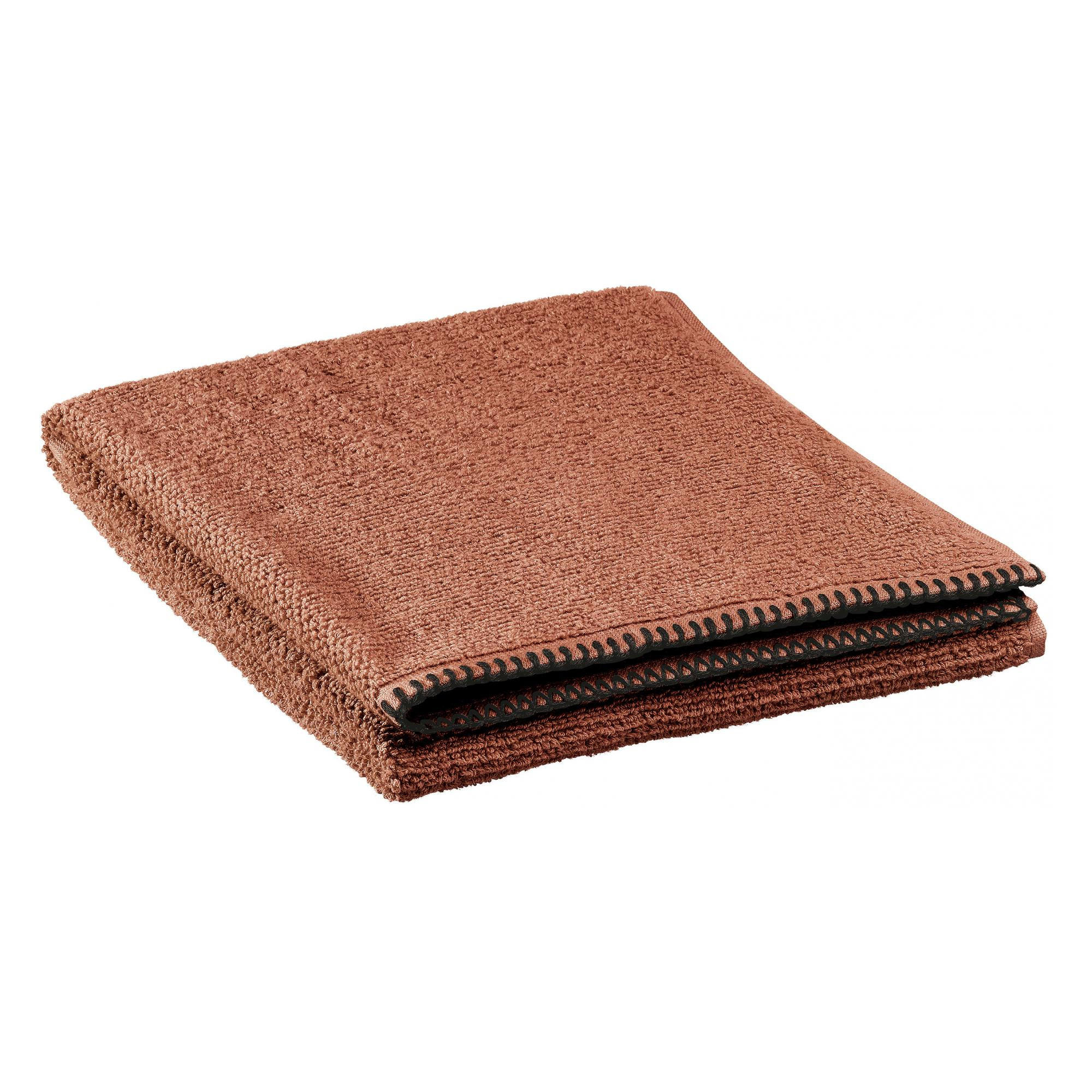 HANDTUCH Bora kakao 50 x 100 cm - Dunkelbraun, Textil (50/100cm) - Vivaraise