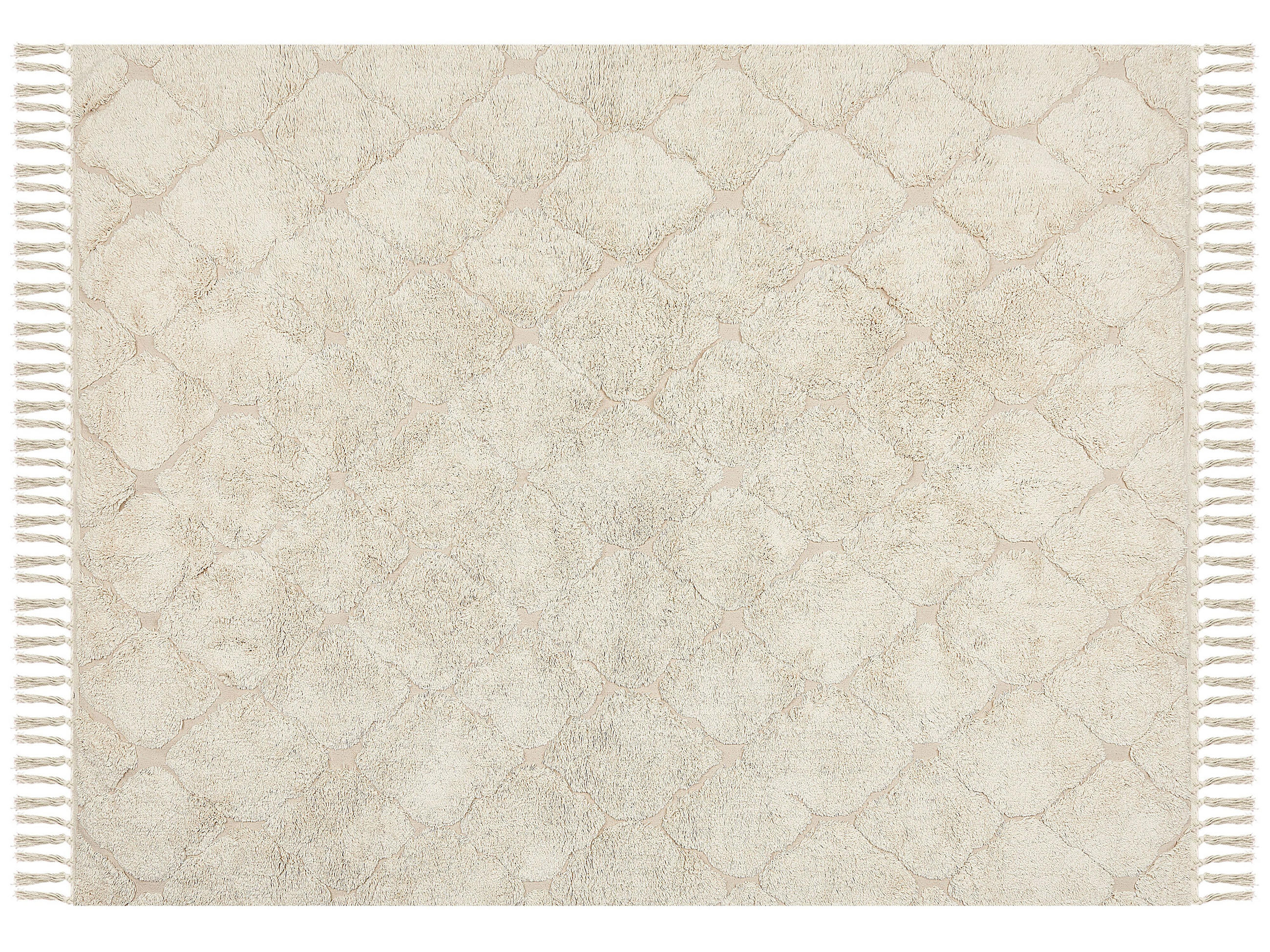 KURZFLOR-TEPPICH Silchar 230/160 cm - Beige, Textil (160/230cm) - Beliani