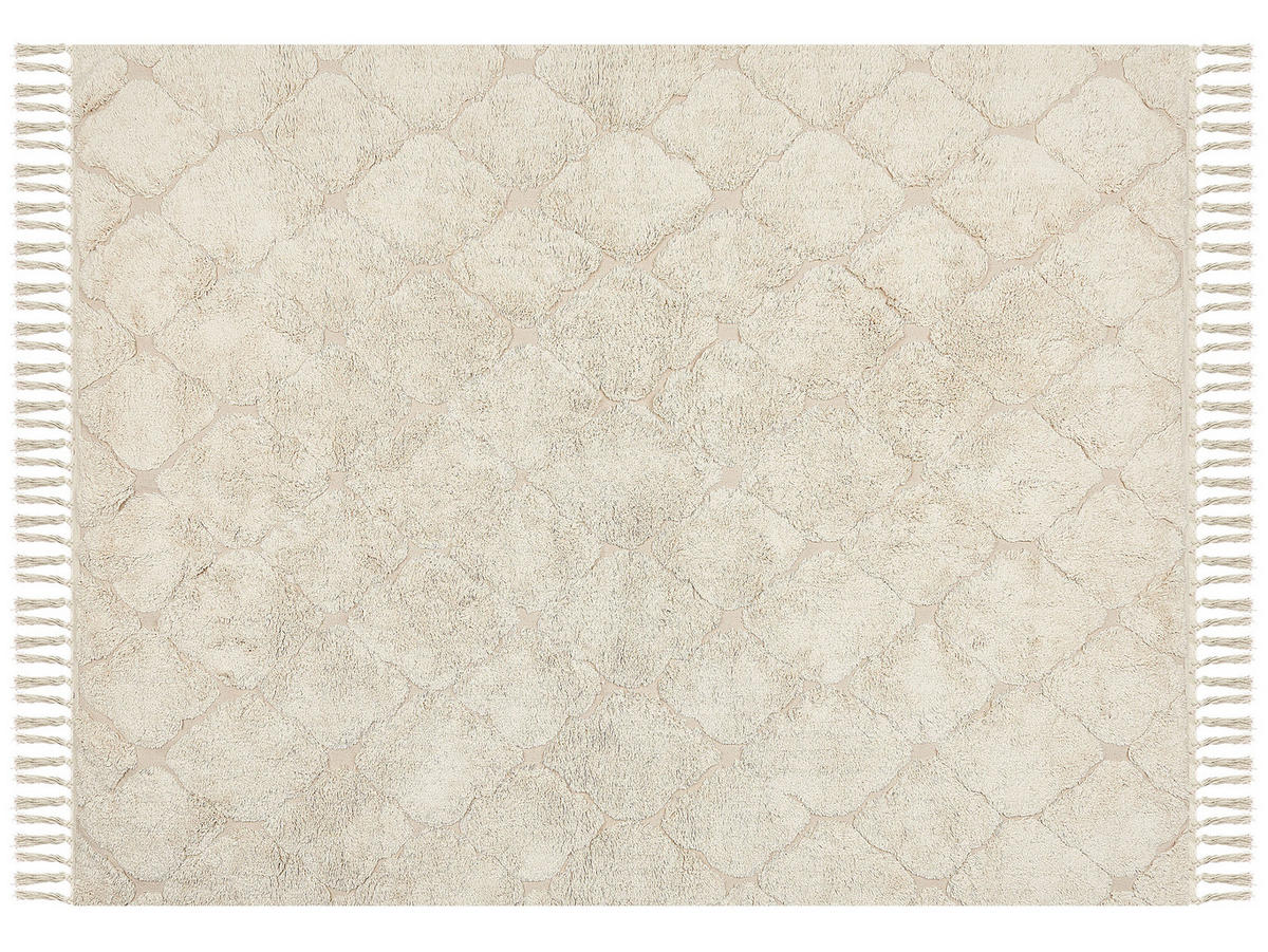 KURZFLOR-TEPPICH Silchar 230/160 cm - Beige, Textil (160/230cm) - Beliani
