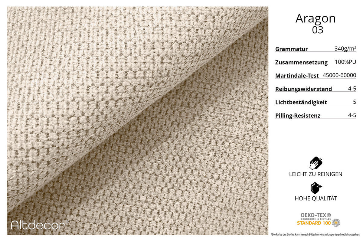 WOHNLANDSCHAFT mit Schlaffunktion ESKAR-U2-464x176x84cm Beige - Cappuccino, Holzwerkstoff/Kunststoff (176/72/464cm) - ALTDECOR
