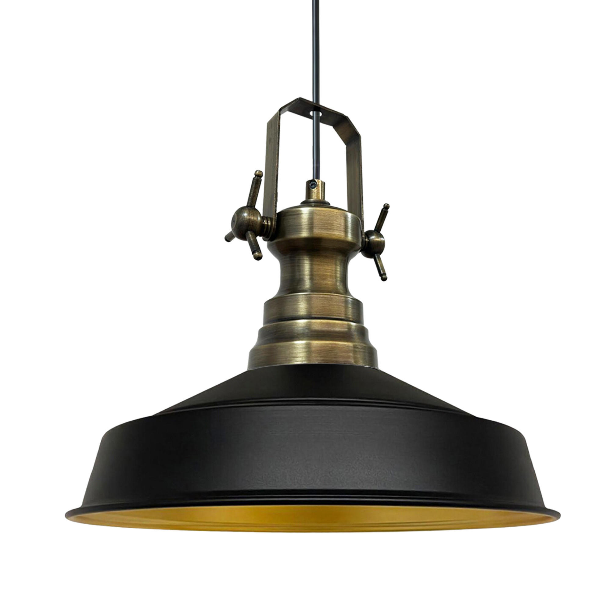 HÄNGELAMPE Industrial Asletl 41/35 cm - Schwarz, Metall (35/41/35cm) - Bamyum