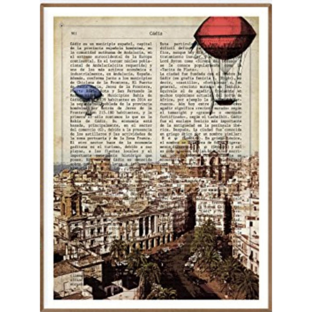 POSTER Vintage Von Cadiz. A4 Rahmenlos - Klar, Papier (29.7/5/21cm) - Nacnic