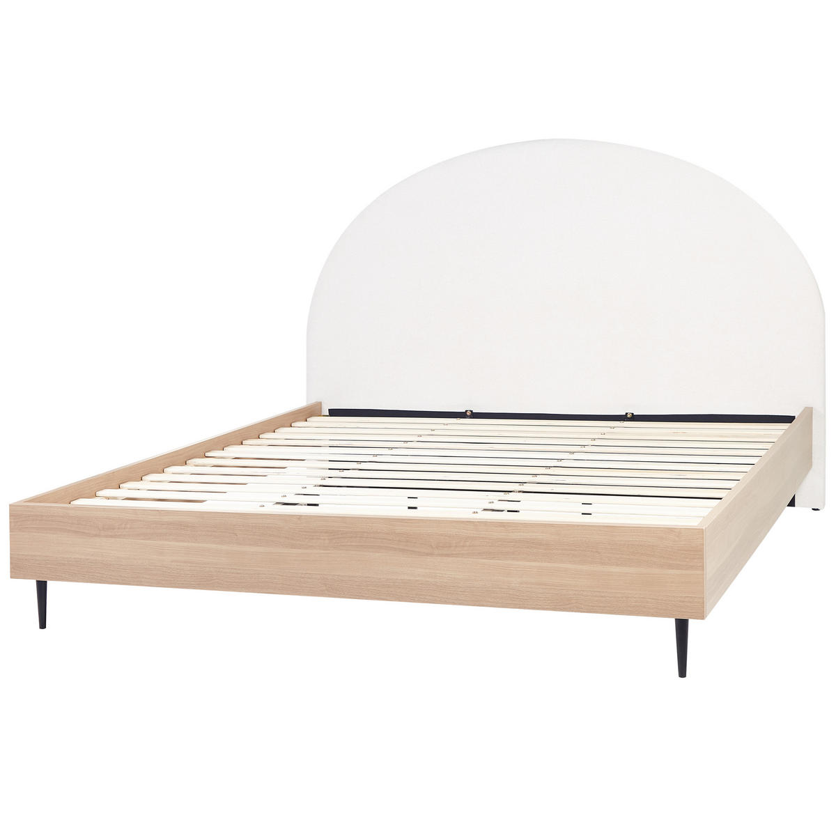 BETT 180/200cm Cremeweiß Millay - Creme, Textil (180/200cm) - Beliani