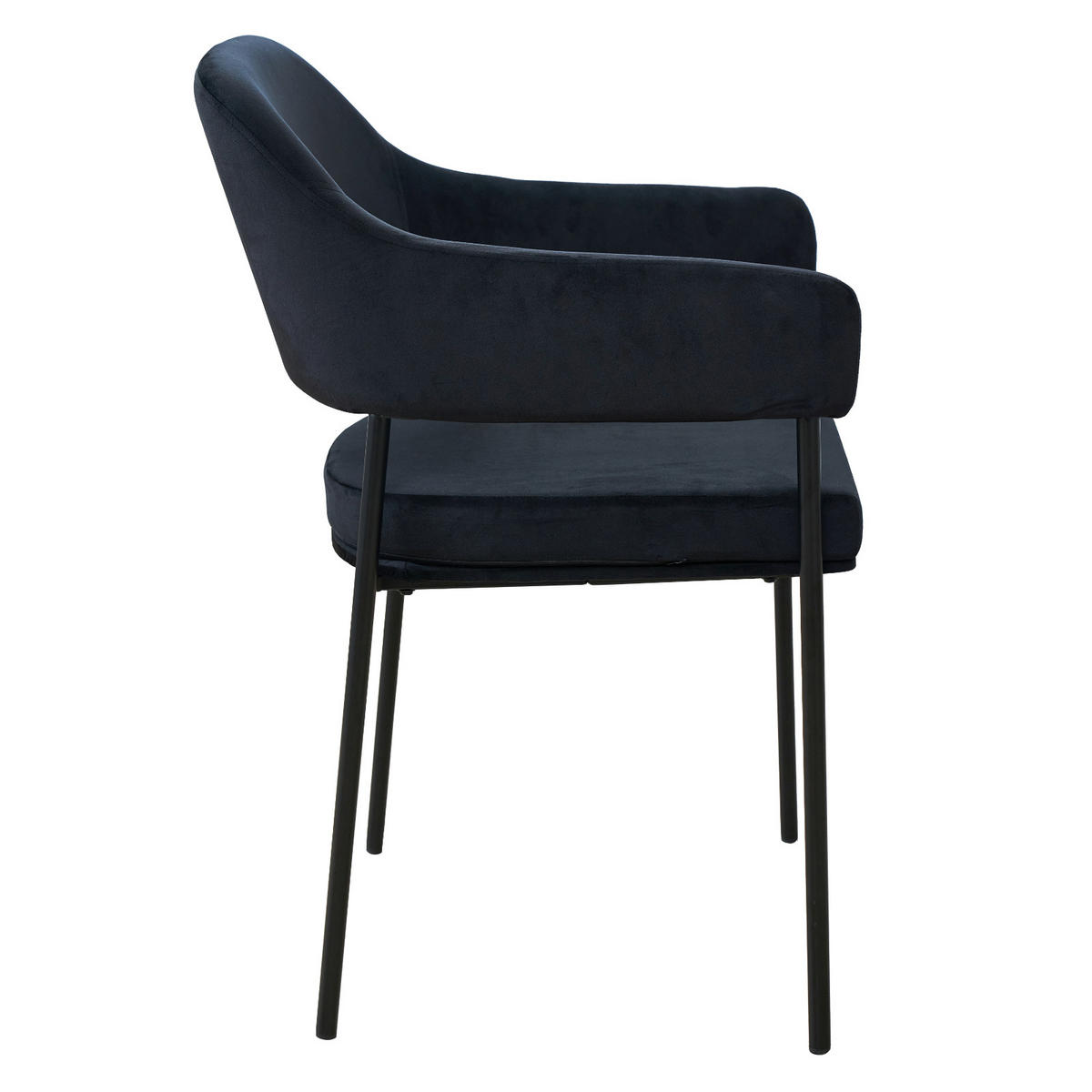 ESSZIMMERSTÜHLE SCARLETT (2er Set) - Schwarz, Textil/Metall (51/85/53cm) - SVITA