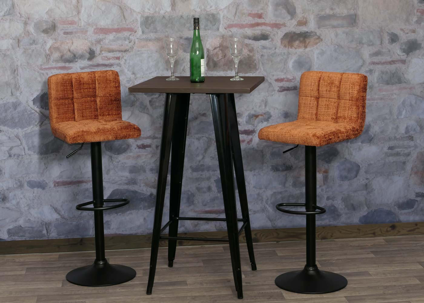 BARHOCKER Orange 2er-Set - Orange, Textil (38/107/41cm) - MCW