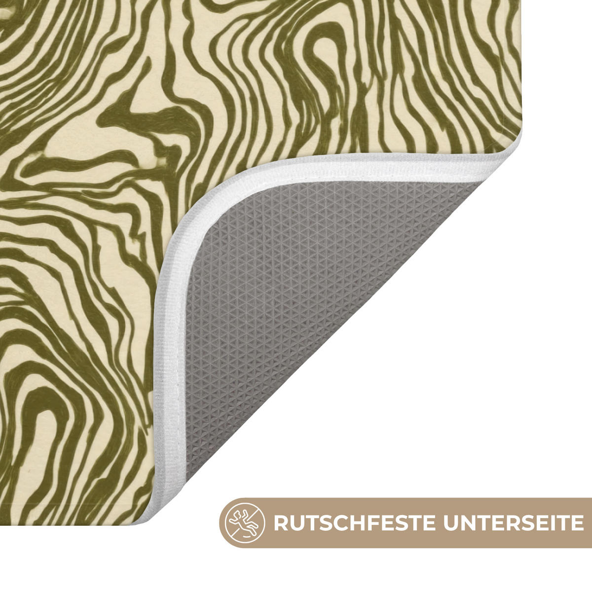 KOUPELNOVÁ PŘEDLOŽKA Abstraktní - Mramor - Zelený 60x40 cm - tmavě zelená, textil/plast (60/40cm)