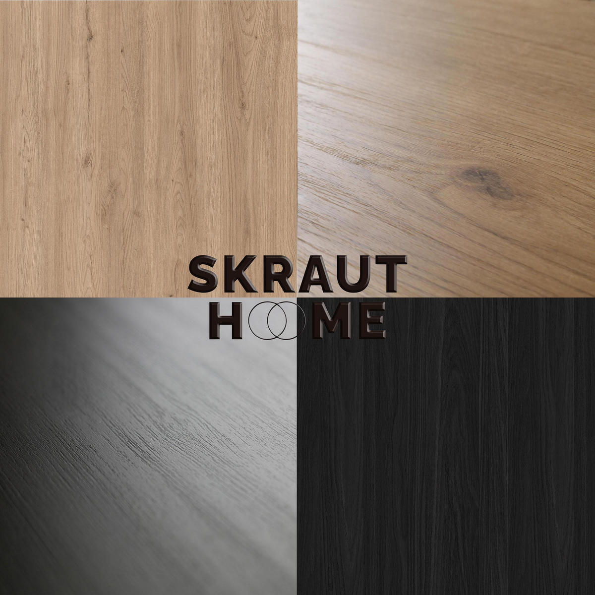 LOWBOARD Elektrokamin, Hängend, eiche, schwarz, 200/35/45cm - Eichefarben/Naturfarben, Holzwerkstoff (200/45/35cm) - Skraut Home