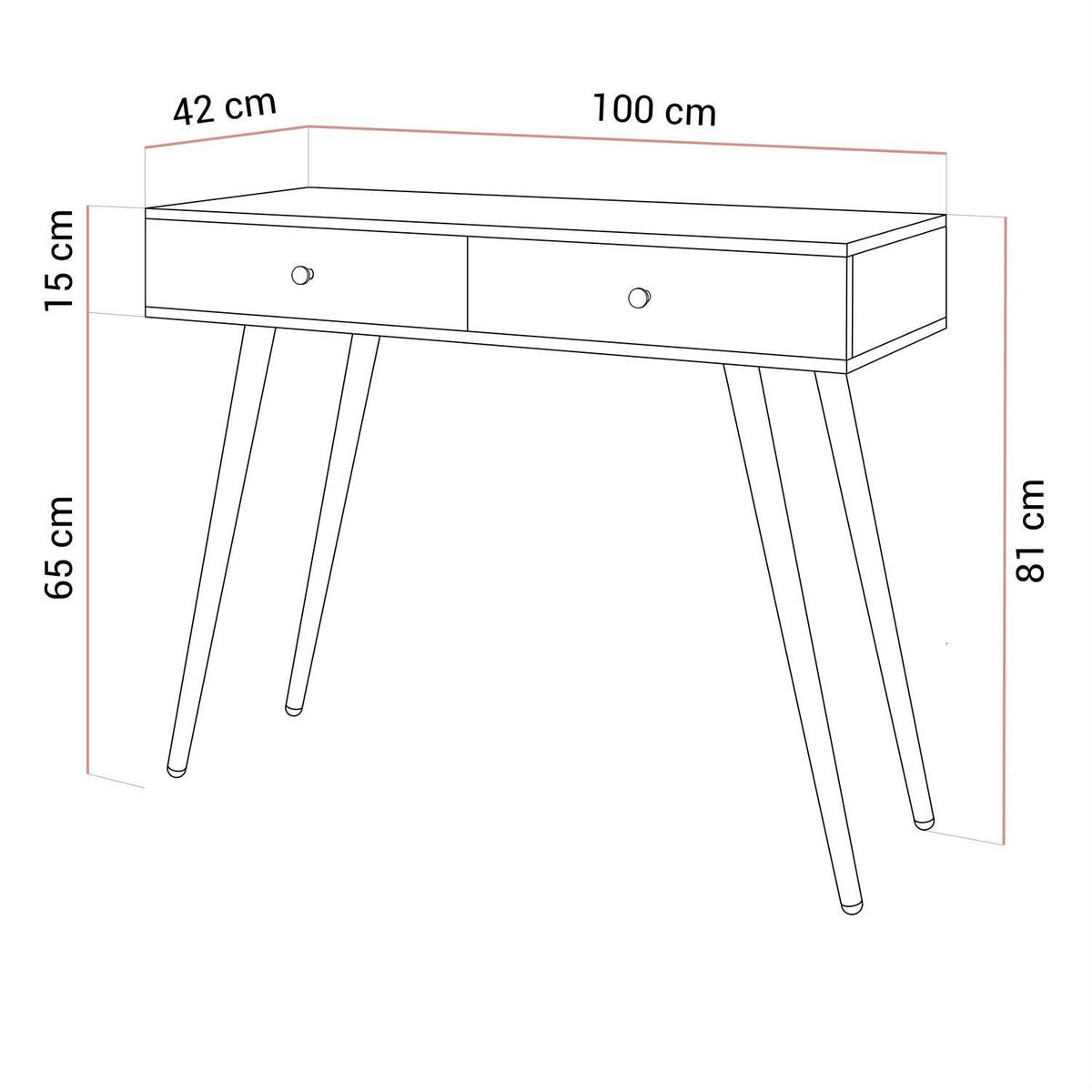 SCHMINKTISCH SIENNA GLAMOUR KASCHMIR mit LED-Spiegel - Kaschmir/Goldfarben, Holzwerkstoff (100/81/42cm)