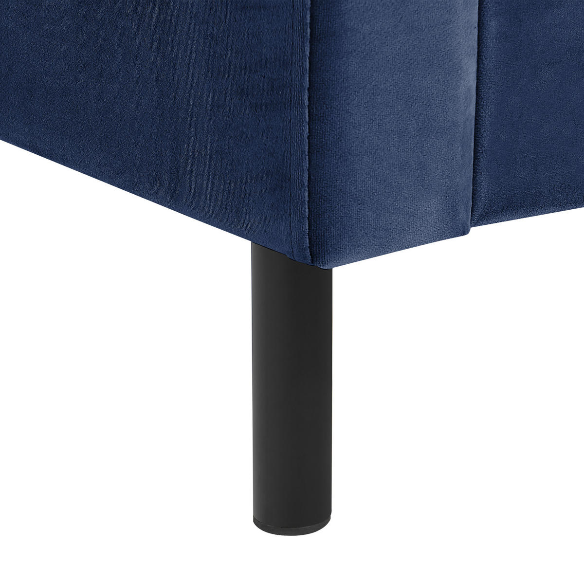 BETT mit Lattenrost 160x200 cm Blau Villette - Blau, Textil (160/200cm) - Beliani