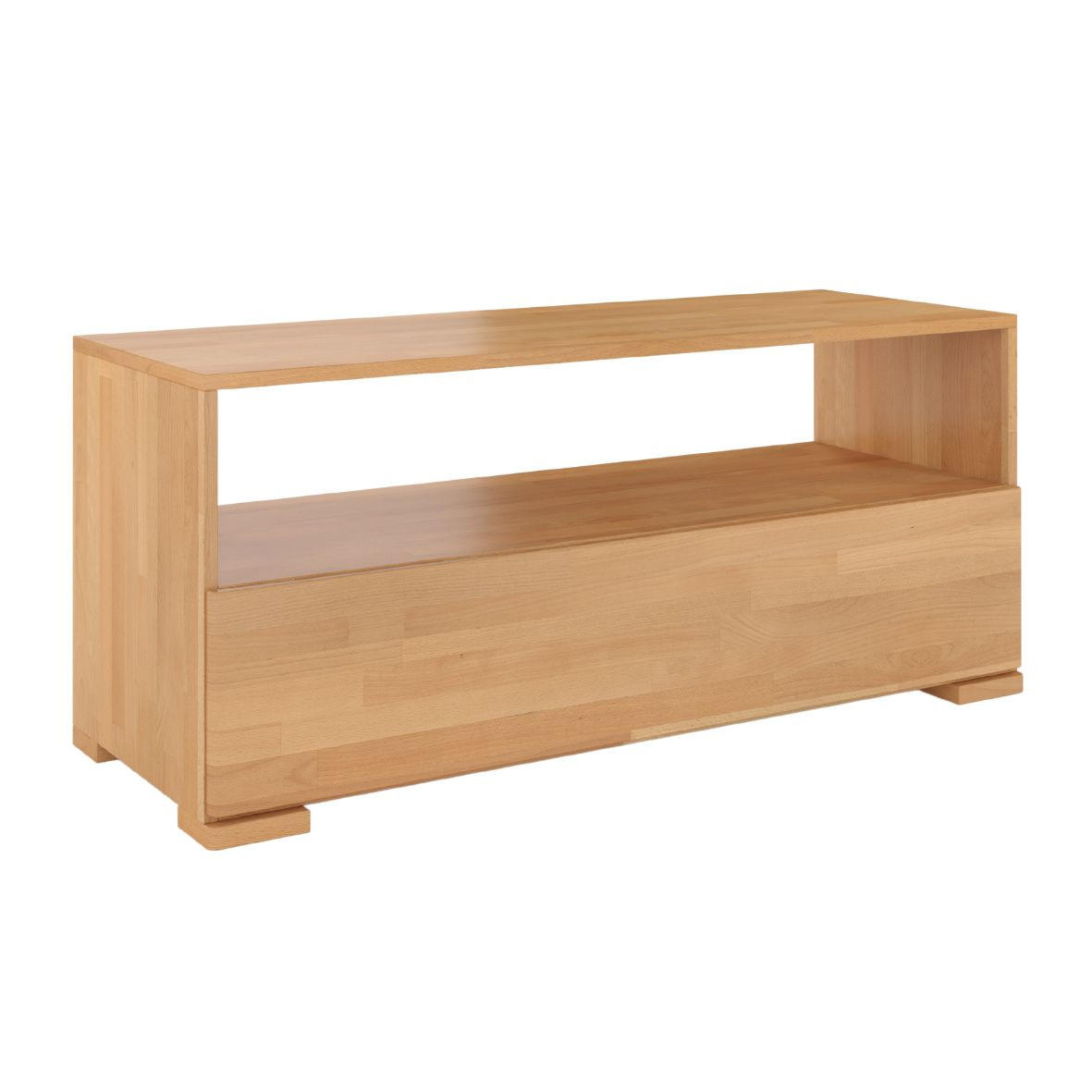 MASSIVHOLZ-TV-SCHRANK Sandema, Buche - lackiert, Naturfarben - Buchefarben, Holz/Buchenholz (120/51.5/44.8cm) - Visby