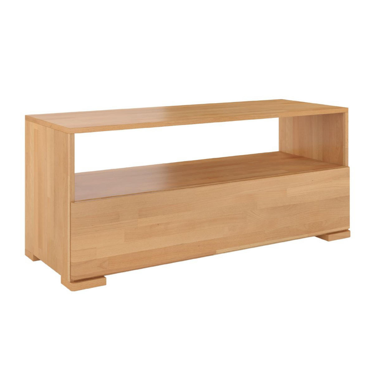 MASSIVHOLZ-TV-SCHRANK Sandema, Buche - lackiert, Naturfarben - Buchefarben, Holz/Buchenholz (120/51.5/44.8cm) - Visby