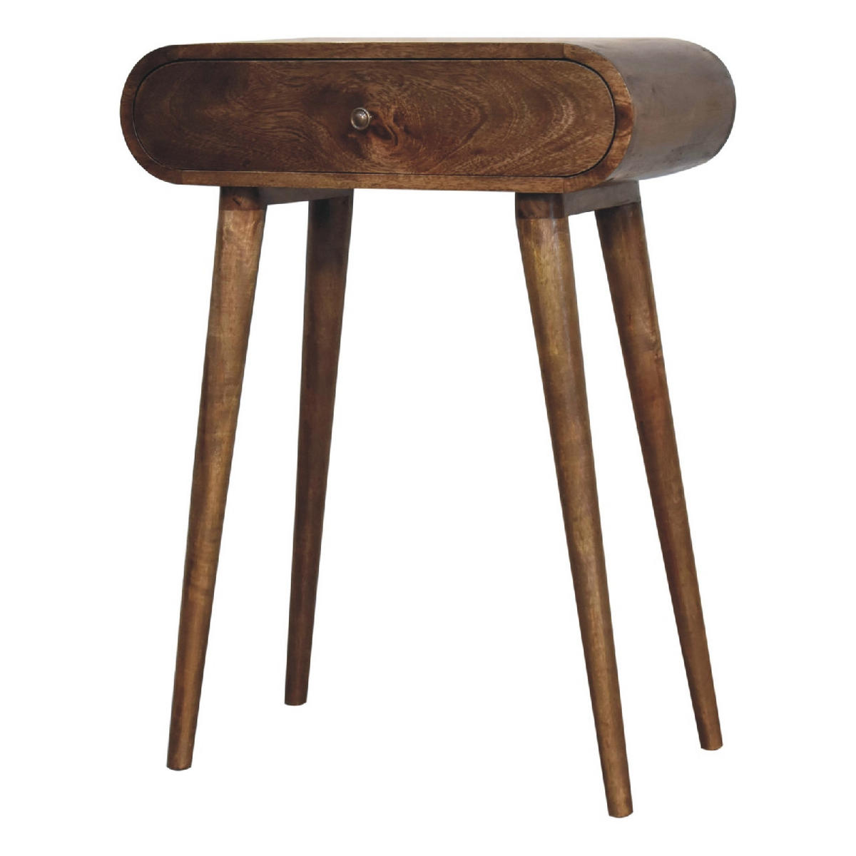 KONSOLENTISCH aus Massivholz - Messingfarben/Braun, Holz/Metall (30/60/78cm) - Artisan Furniture